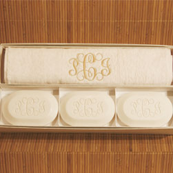 Personalized Monogram Soap & Towel Gift Set