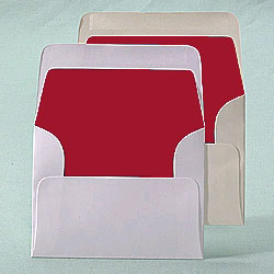Announcement Red Lining Envelopes