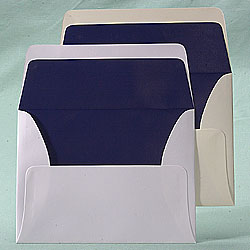 Invitation Envelopes with Navy Lining