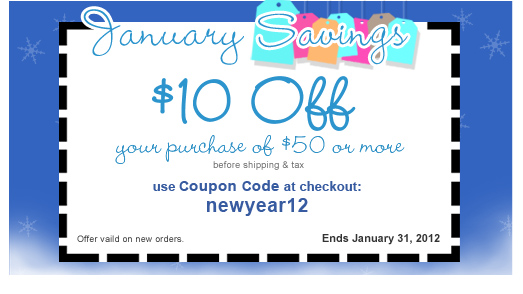 Coupon for $10 off a $50 order