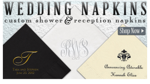 wedding napkins personalized cheap