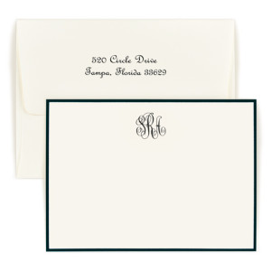 Classic Monogram Bordered Card by Giftsin24.com