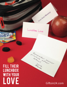 Send some back to school love with lunch with personalized stationery