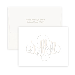 Firenze Monogram Card in Cotton Paper from Giftsin24.com