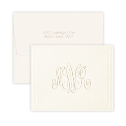Classic and refined. The perfect embossed monogram!