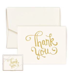 Foil-pressed thank you notes from Giftsin24. Shipped in 24 hours.