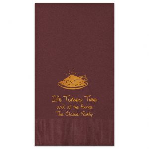 Personalize the Autumn Guest Towel to create Thanksgiving Day Napkins