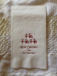 The Yuletide Guest Towel ships in 24 hours.