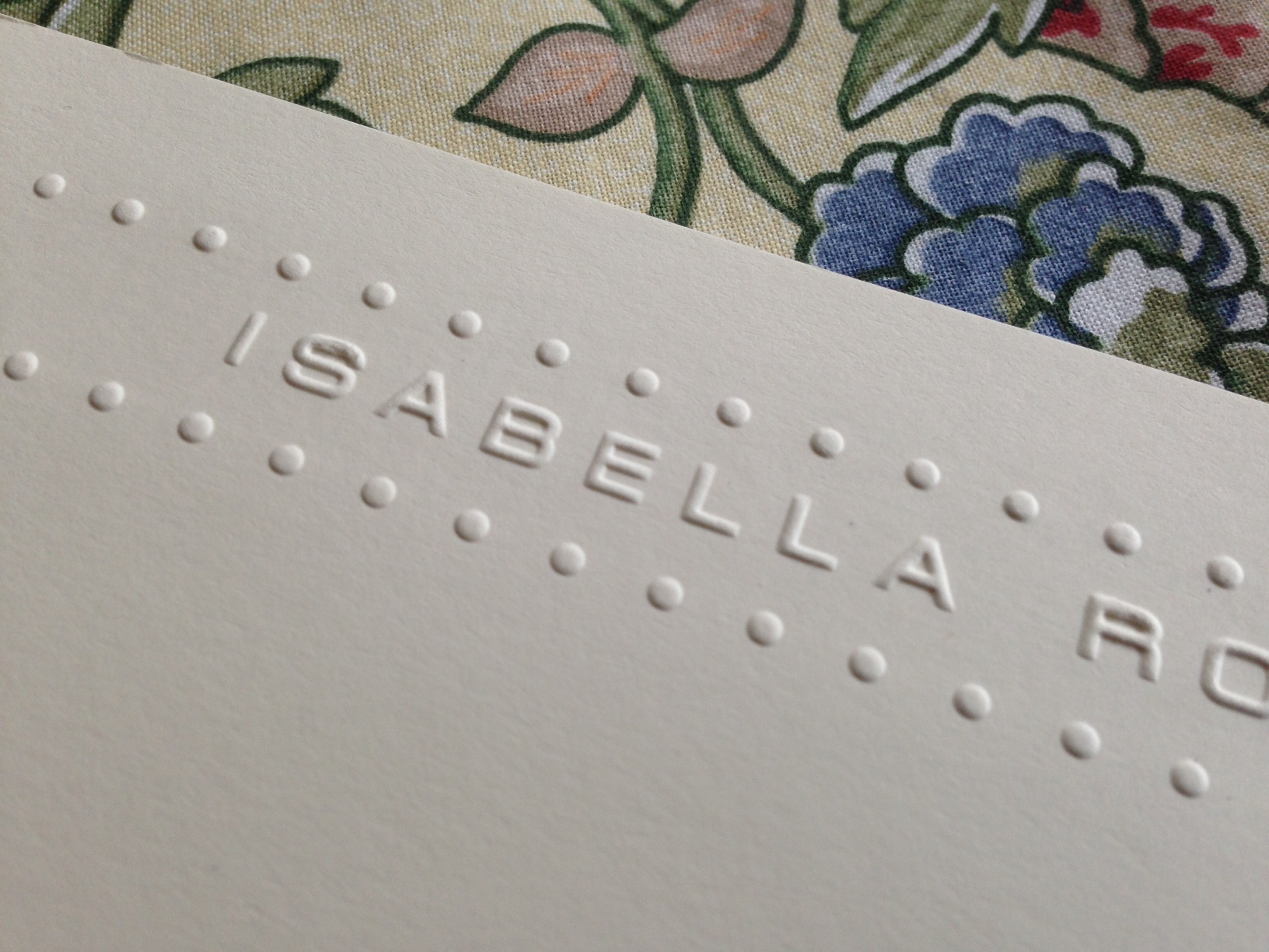 Embossed personalized stationery from giftsin24
