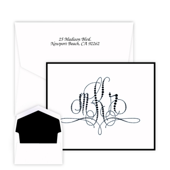 Pearls of Paris Monogram Note ships in 24 hours.