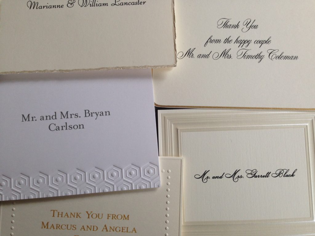 Luxury wedding thank you notes from giftsin24.com