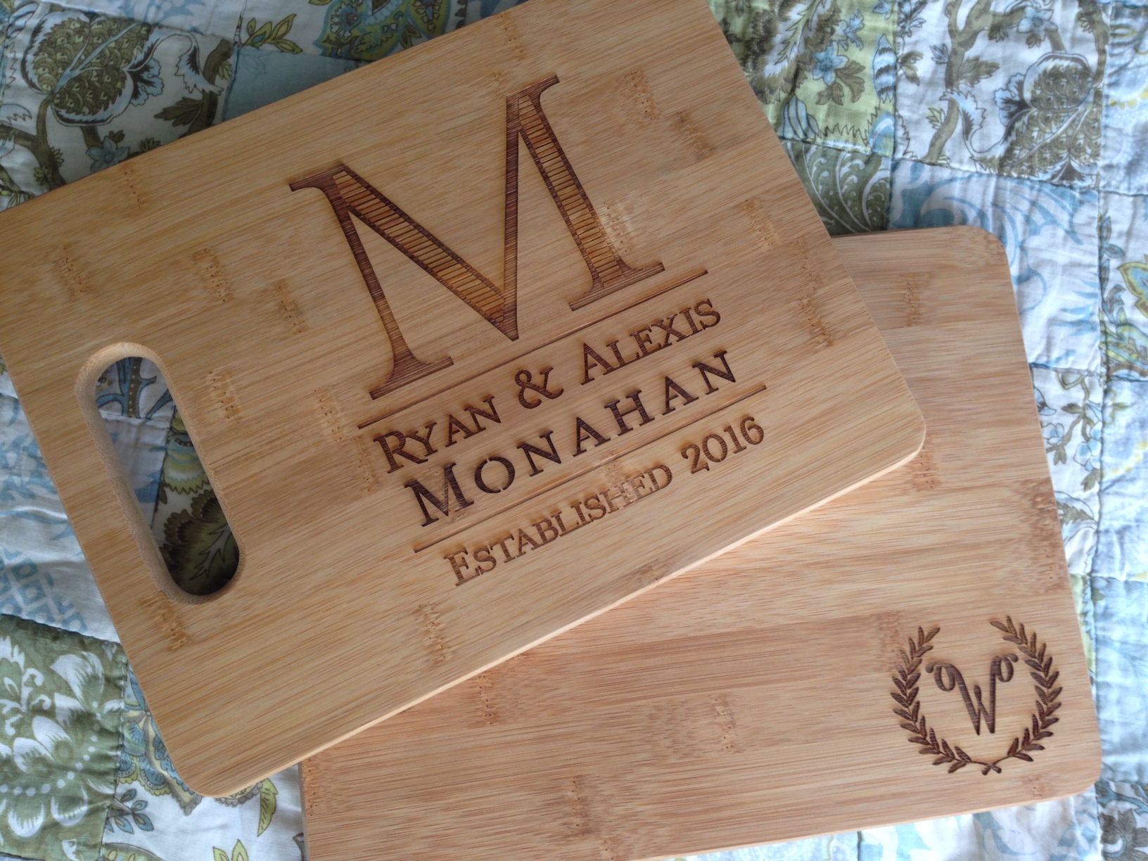 Personalize an engraved cutting board to create a quick gift at giftsin24.com