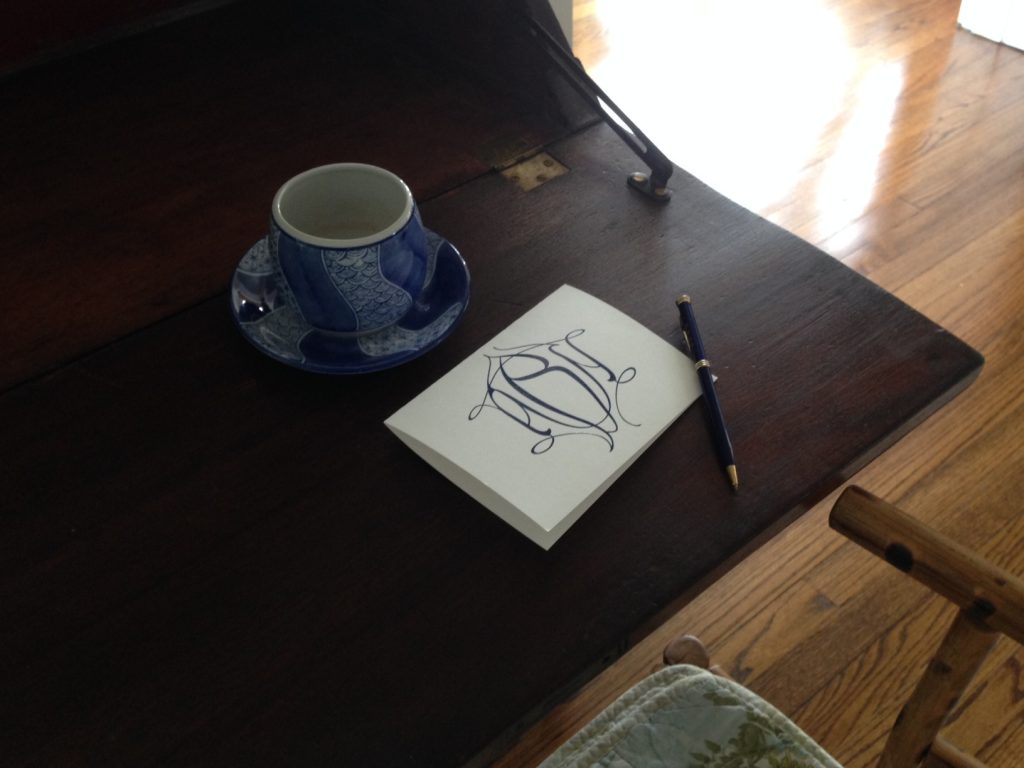 Enjoy a cup of tea while writing a thank you note