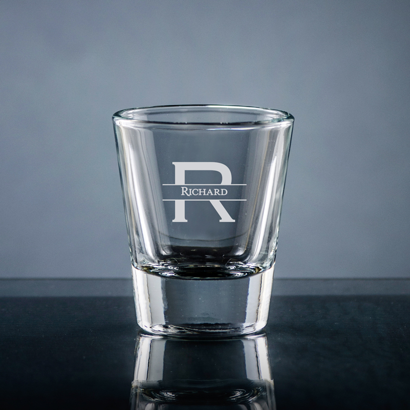 Engraved shot glass makes a great Father's Day gift. Find them at Gifts In 24.
