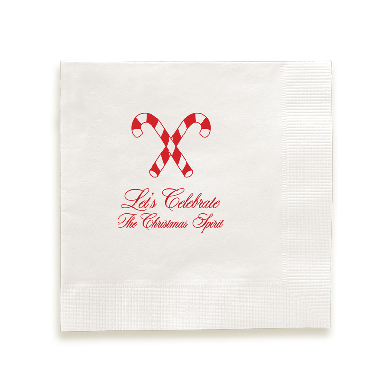 Christmas personalized napkin from Gifts in 24 ships in one business day.