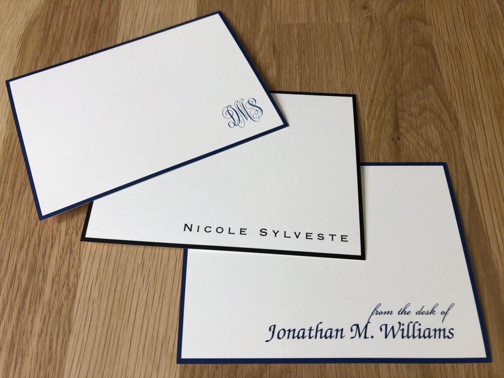 Monogrammed Note Cards / Personalized Stationary With Traditional Monogram  / Set of Notecards / Social Stationary / Personalized Notecard 