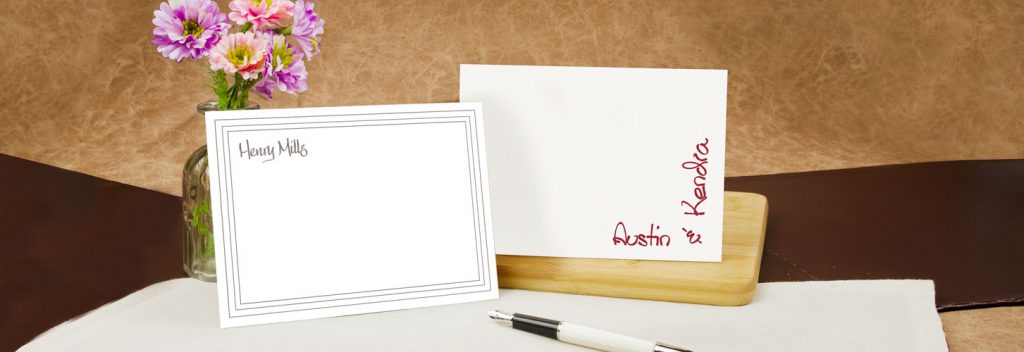Personalized Stationery featuring our Fairfax Correspondence Cards