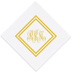Albanza Monogram Luxury Airlaid Napkin - Foil-Pressed