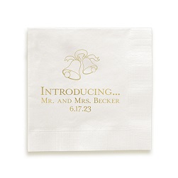 Wedding Napkin - Foil-Pressed Wedding Napkin - Foil-Pressed