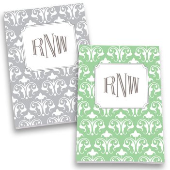 Fleur de Lis Monogram Personalized Journal Set