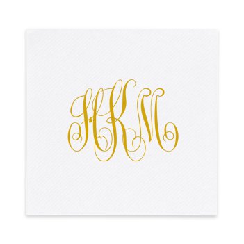 Delavan Monogram Airlaid Napkin - Foil-Pressed