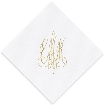 Roberta Monogram Luxury AirLaid Napkin - Foil-Pressed