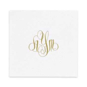 Elise Monogram Luxury AirLaid Napkin - Foil-Pressed
