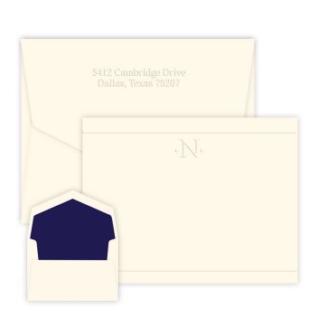 One-Initial Card - Embossed
