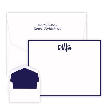 Wheaton Monogram Card - Raised Ink