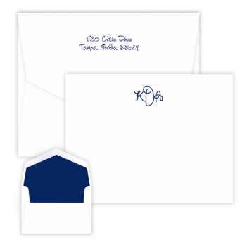 Sydney Monogram Card - Raised Ink