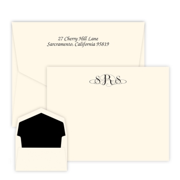 Roma Monogram Card - Raised Ink