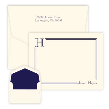 South Hampton Initial Card - Raised Ink