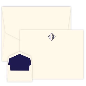 Delavan Monogram Apex Card - Raised Ink