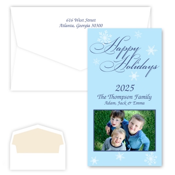 Snowflake Happy Holidays Photo Card