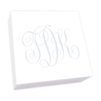 Henley Watercolor Monogram Desk Slab - White