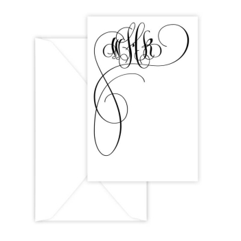 Celeste Monogram Vertical Enclosure - Raised Ink