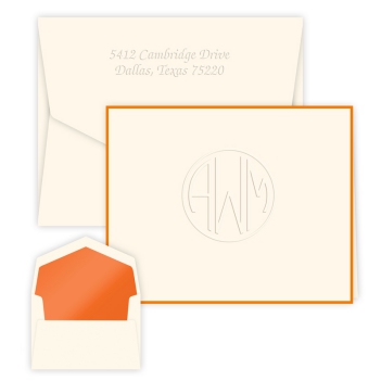 Delavan Monogram Note - Embossed