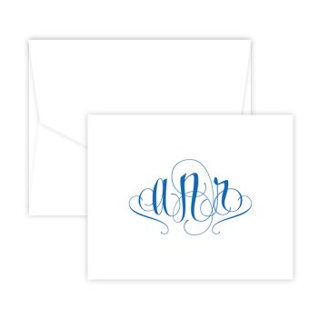 Delavan Monogram Note - Digital Print - Fairfax Stationery