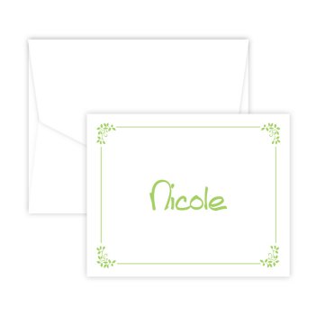 Green Leaf Note - Digital Print - Fairfax Stationery