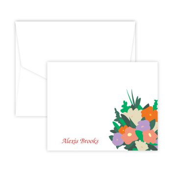 Belle Fleurs Note - Digital Print - Fairfax Stationery