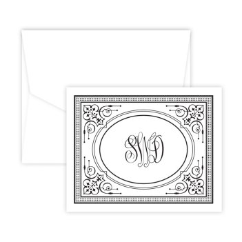 Royalty Monogram Note - Digital Print - Fairfax Stationery