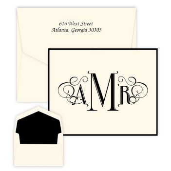 Uptown Monogram Note - Raised Ink