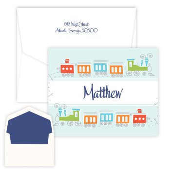 Choo Choo Folding Note - Digital Print