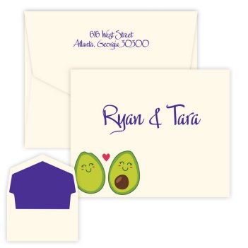 Avocado Couple Folding Note - Digital Print