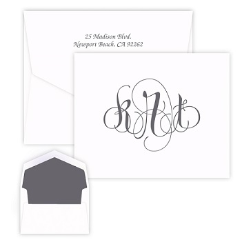 Firenze Monogram Note - Raised Ink