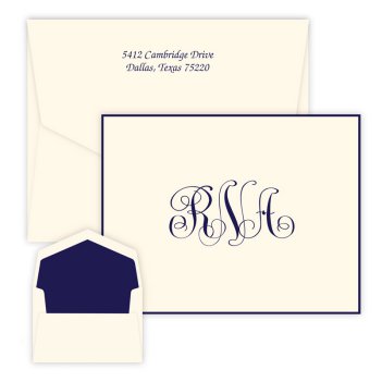 Notable Monogram Oversized Note - Raised Ink