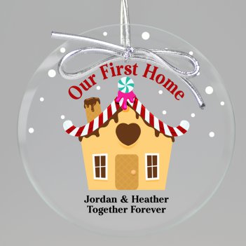 Gingerbread House Christmas Printed Ornament