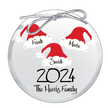Santa Hat Keepsake Printed Ornament