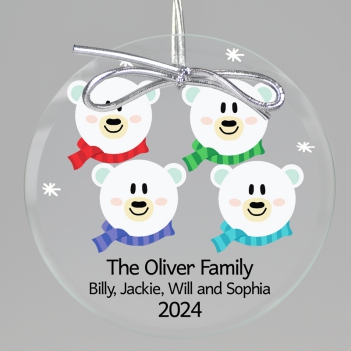 Polar Bear Keepsake Printed Ornament 