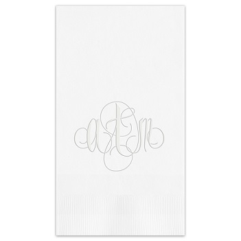 Firenze Monogram Guest Towel - Embossed